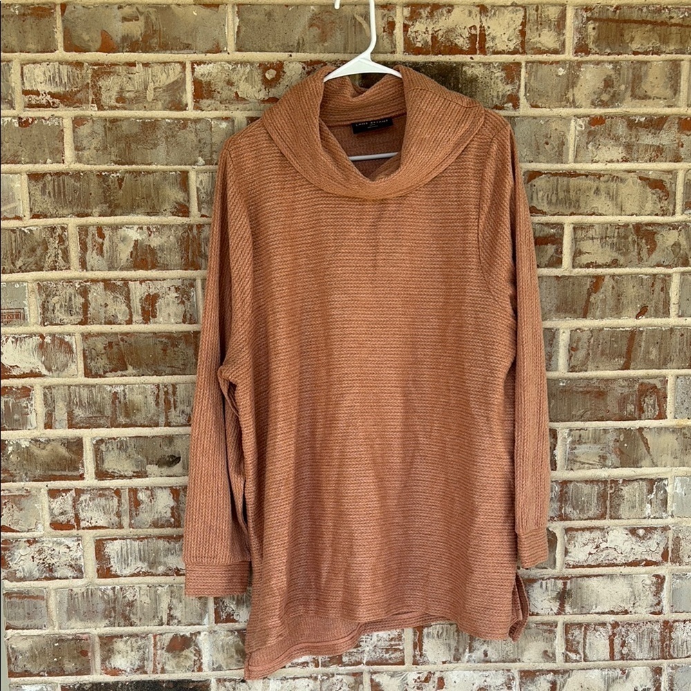 Lane Bryant Coral Cowl Neck Sweater